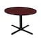 Cain Cain Square & Round Tables, Wood, Metal Top, Mahogany TB48RNDMH - alternate 1
